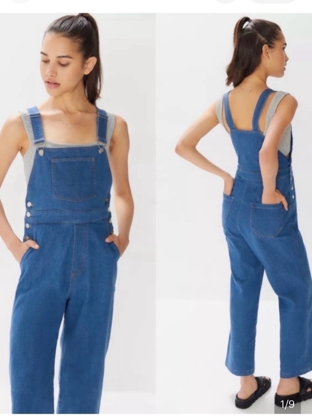 Capulet Women's Blue Denim Overalls - Classic Relaxed Fit Size Small